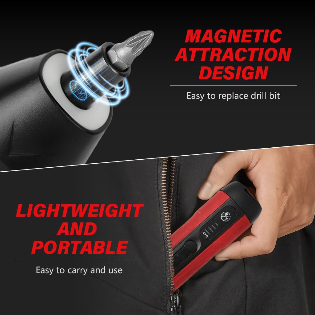 Serplex Electric Screwdriver Kit with 4.2V Motor and 10 Bits for DIY Projects | USB Rechargeable