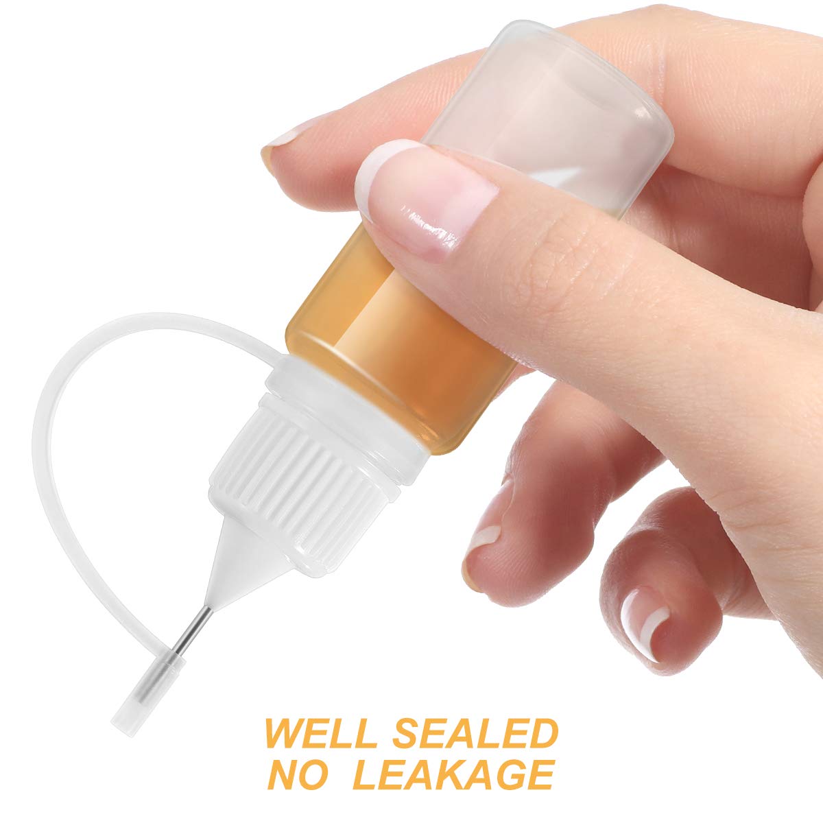 ZIBUYU Precision Tip Applicator Bottles 10 Pcs 10ml for DIY Crafts with Needle Cap | Accurate Glue and Ink Dispensing