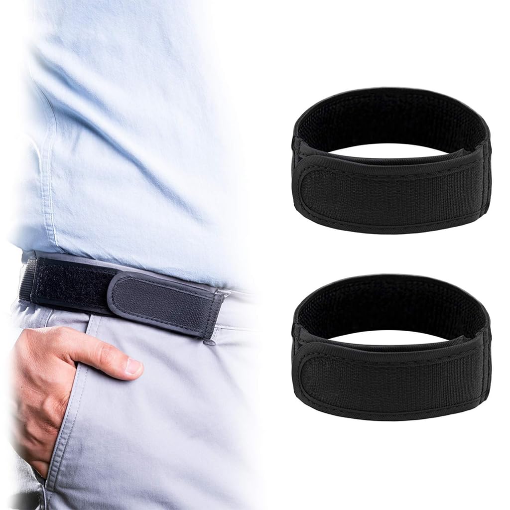 GUSTAVE No Buckle Elastic Belt for Men with Hook and Loop Closure 9.8 in | Comfortable Fit
