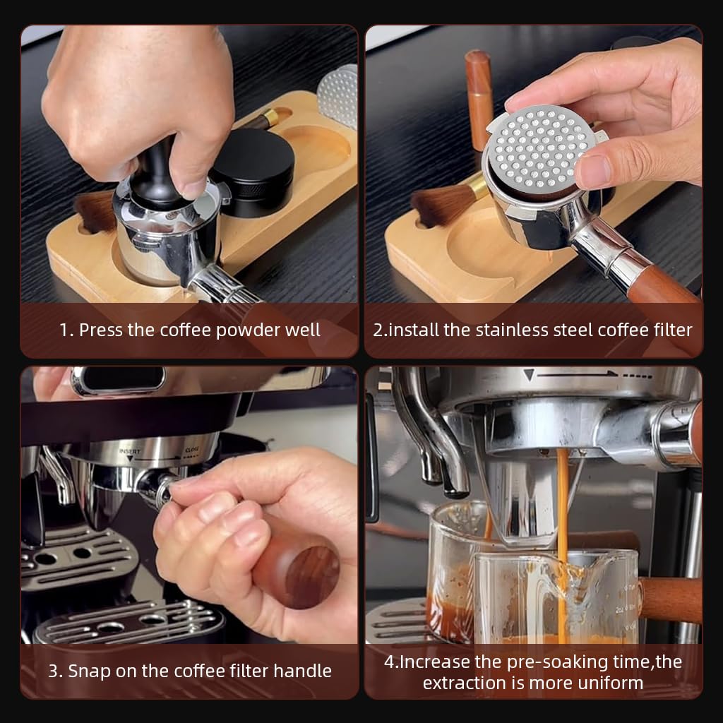 Supvox Espresso Puck Screen for Even Extraction with 0.8mm Fine Mesh 304 Stainless Steel | Ideal for Coffee Enthusiasts