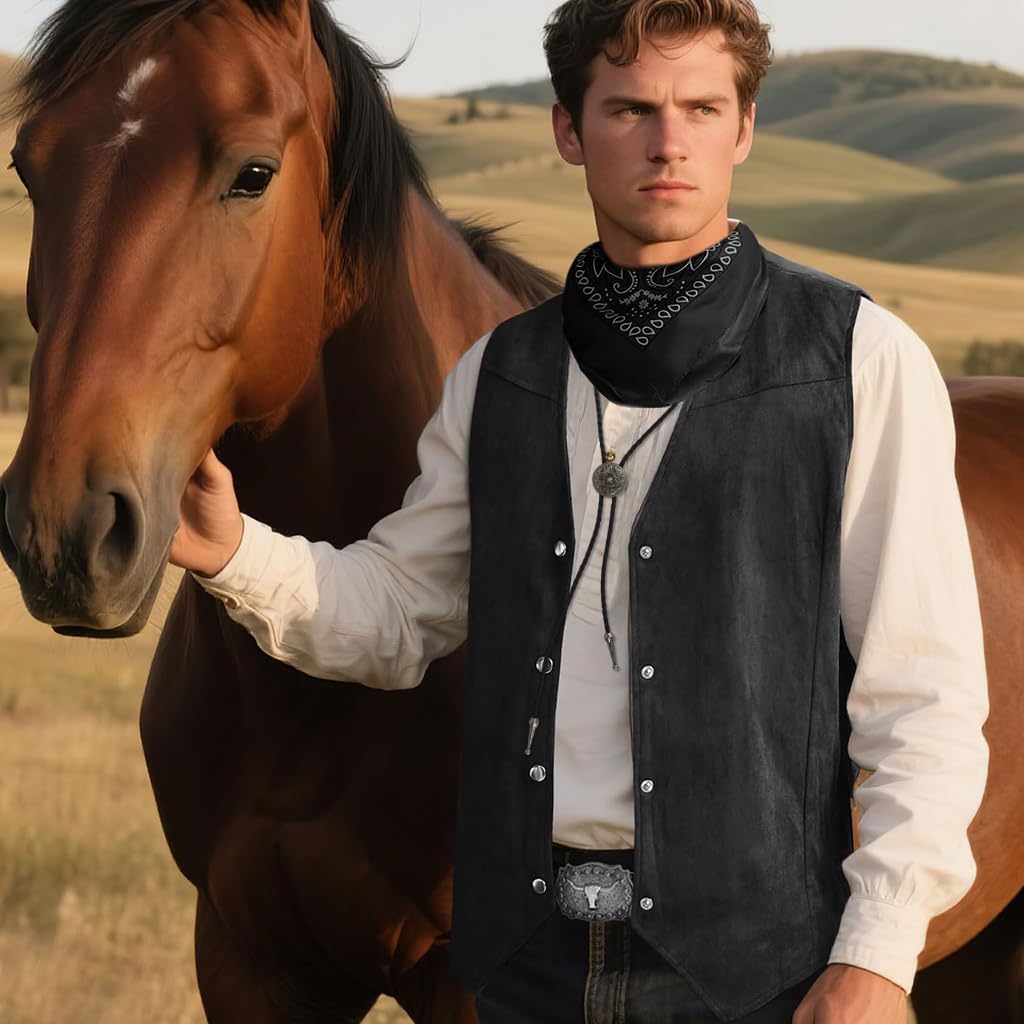 GUSTAVE Necklace for Men featuring Embossed Flower Pendant with Leather Rope Chain | Unisex Punk Accessory for Party and Concert Wear