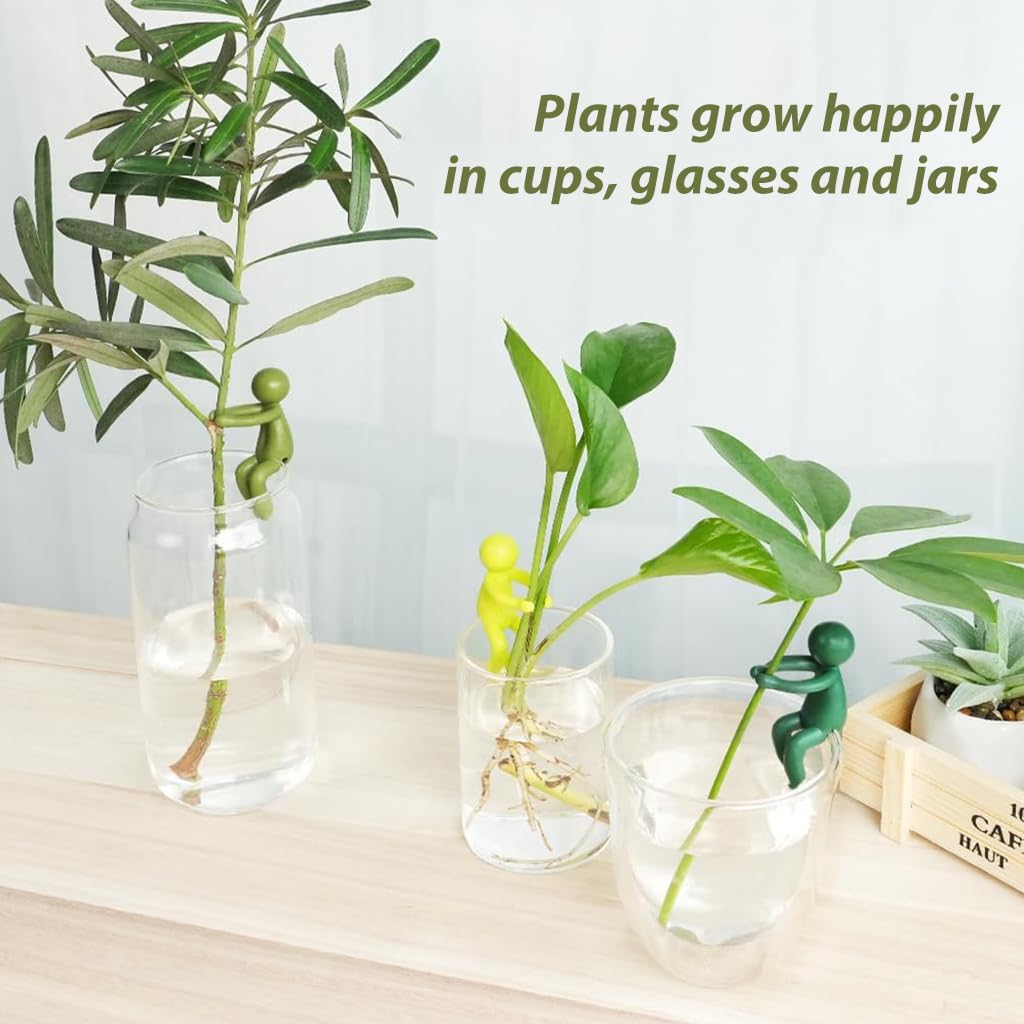 HASTHIP Cartoon Garden Plant Support for Indoor Hydroponics with Stem Hug Design 3Pcs