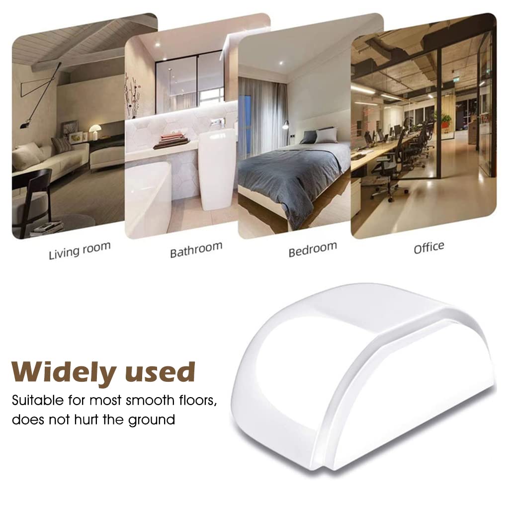 Supvox Rubber Door Stopper for Home and Office with Self Adhesive Design 4cm Clear | Protects Walls and Furniture