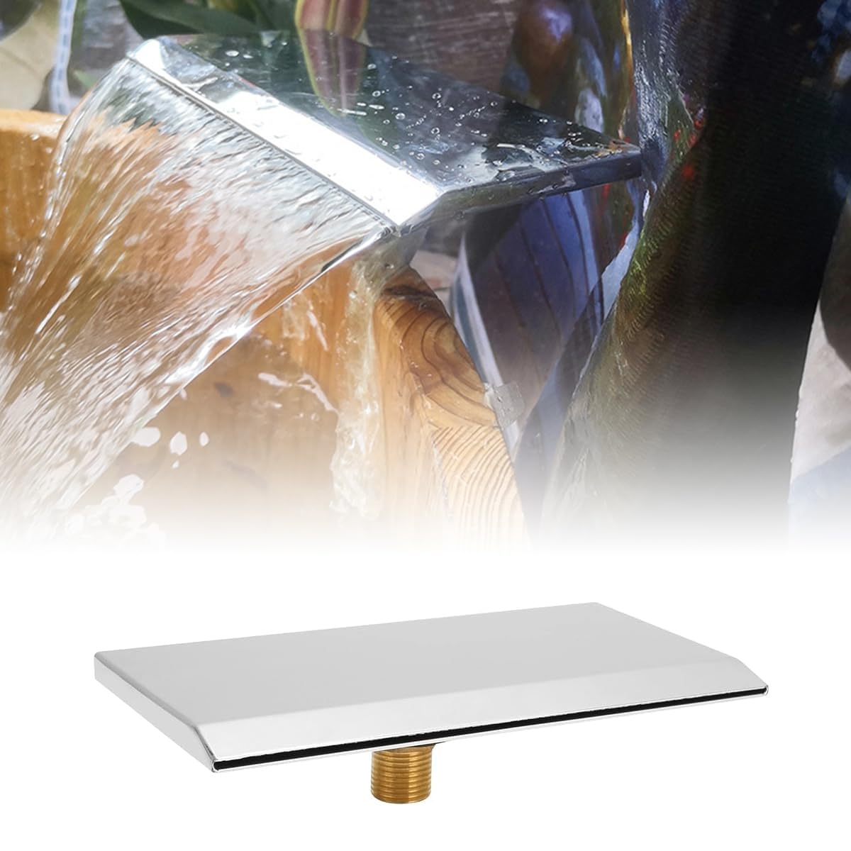 Supvox Waterfall Bathroom Shower Head for Spa Use with 7.48 in Wide Flow Stainless Steel Design