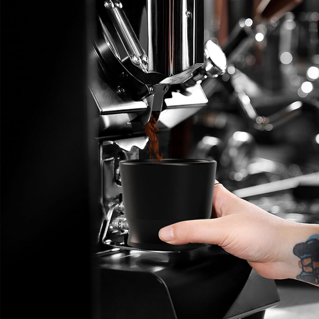 Supvox Coffee Powder Cup for Espresso Grinder 49–58mm featuring Removable Rod Spout | Food Grade Easy Clean Design