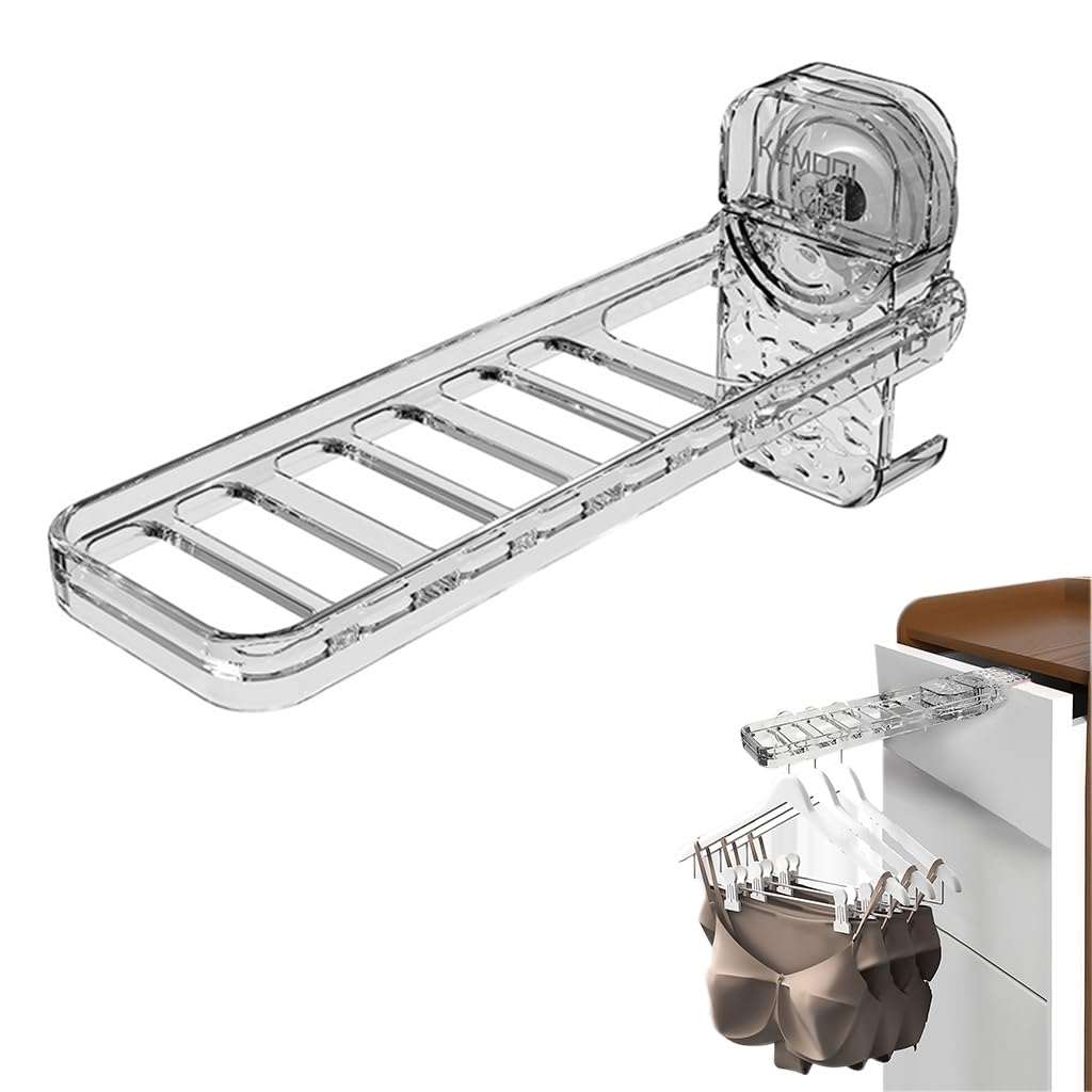 Supvox Foldable Cloth Drying Stand for Travel and Home with Wall Mount Suction Clip | PET Construction and Multi Hole Design