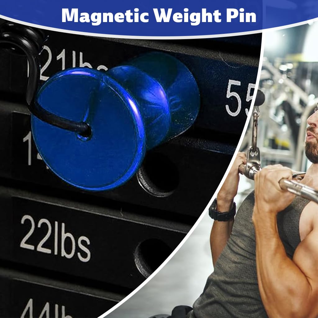 Proberos Weight Stack Fit Pins for Gym with Spring Coiled Lanyard & Keyring | Aluminum Alloy 2 Pcs