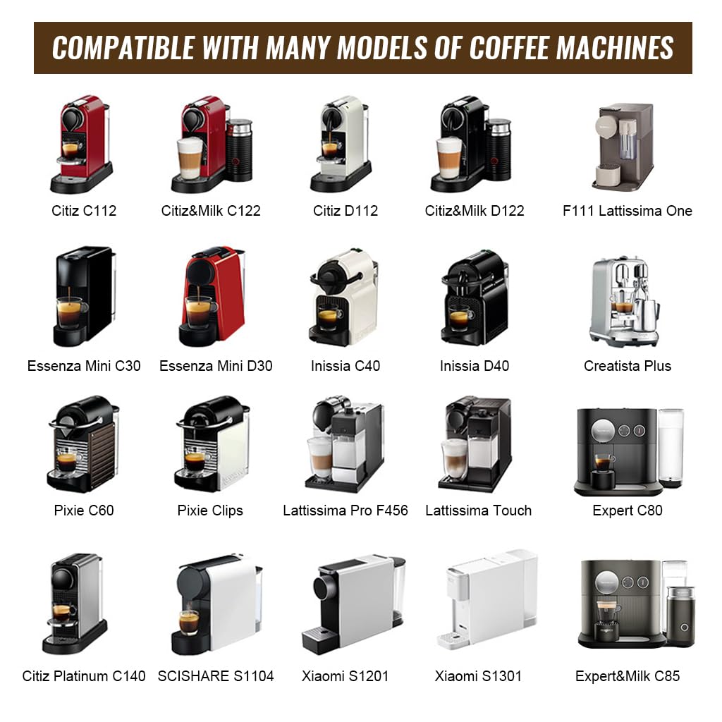 Supvox Reusable Stainless Steel Coffee Capsule with 100 pcs Foil Film Covers and PP Tamper | Sustainable Espresso Brewing Set