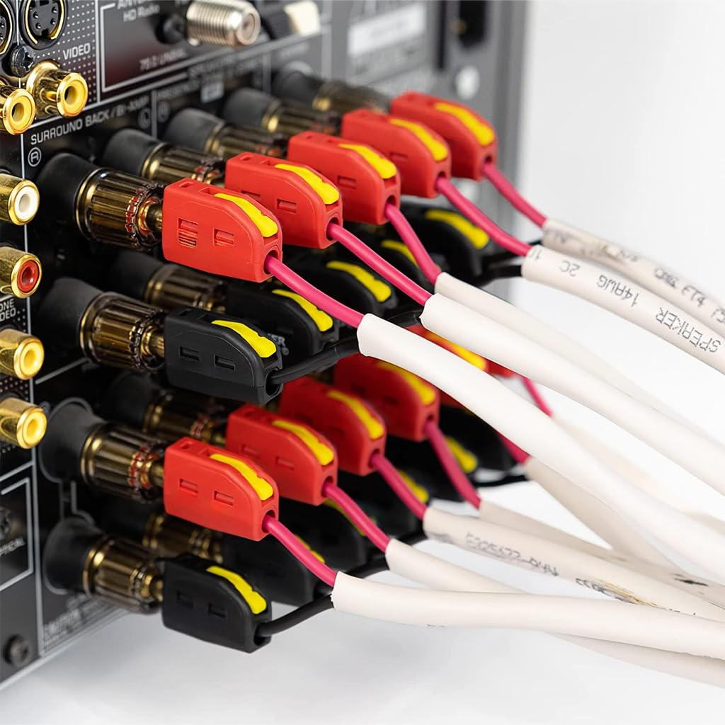 ZORBES 4mm Banana Plug Set for 32A High Current with Solderless Quick Connect Gold-Plated Copper | Red and Black 10PCS