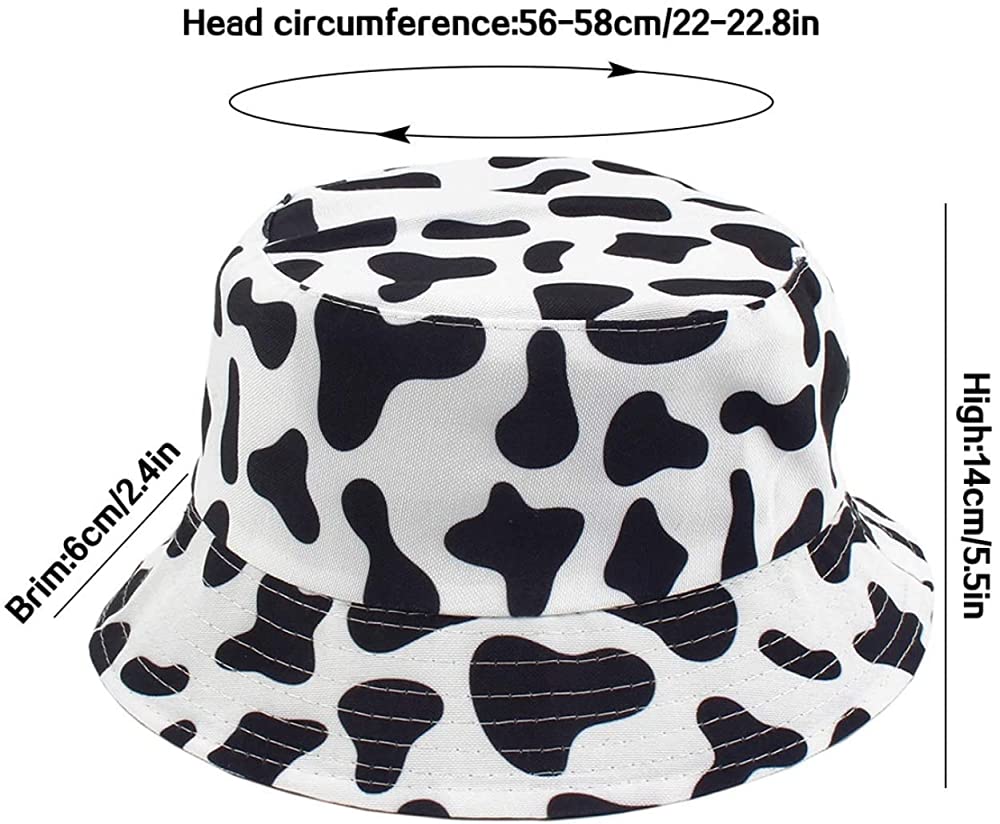 PALAY® Women Bucket Hat for Girls Kids Cotton Printed Reversible Foldable Bucket Fisherman Beach Summer Sun Hat For Teenagers Caps