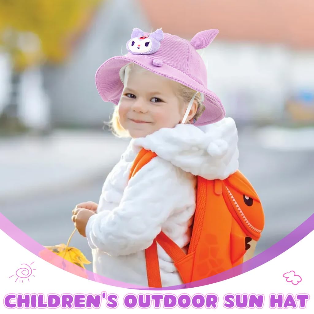 SNOWIE SOFT Toddlers Bucket Hat for Girls featuring Kuromi design and 48–50cm fit | breathable sun protection for outdoor play