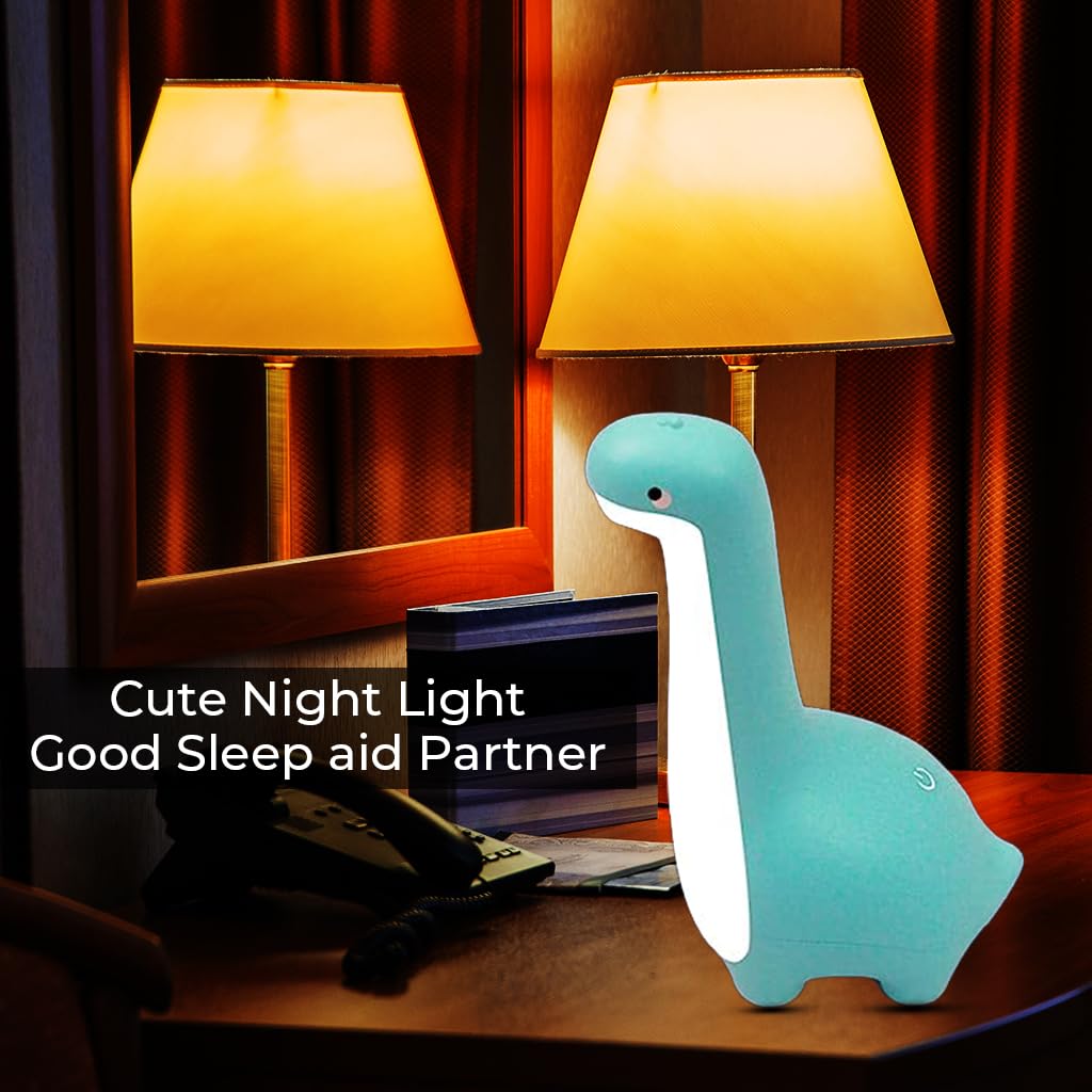 ELEPHANTBOAT® LED Night Light Cartoon Dinosaur Night Light Bedside Night for Kid Warm Light Dimmable Night Light with 2 Brightness USB Night Light for Bedroom, Kids Room, Nursery Room