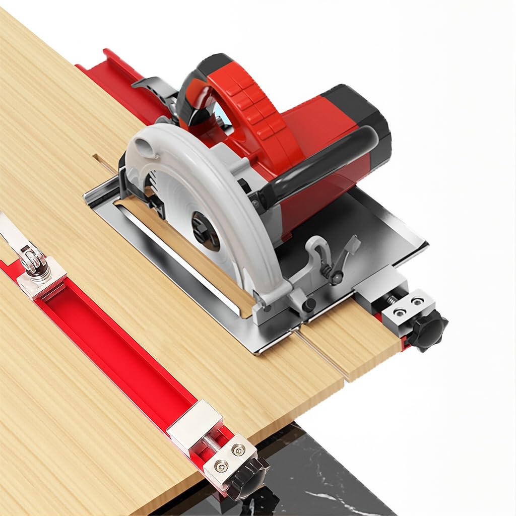 Serplex Woodworking Cutting Guide Fence for Straight Cuts with Adjustable Rail Support | Stable Alignment for Saws