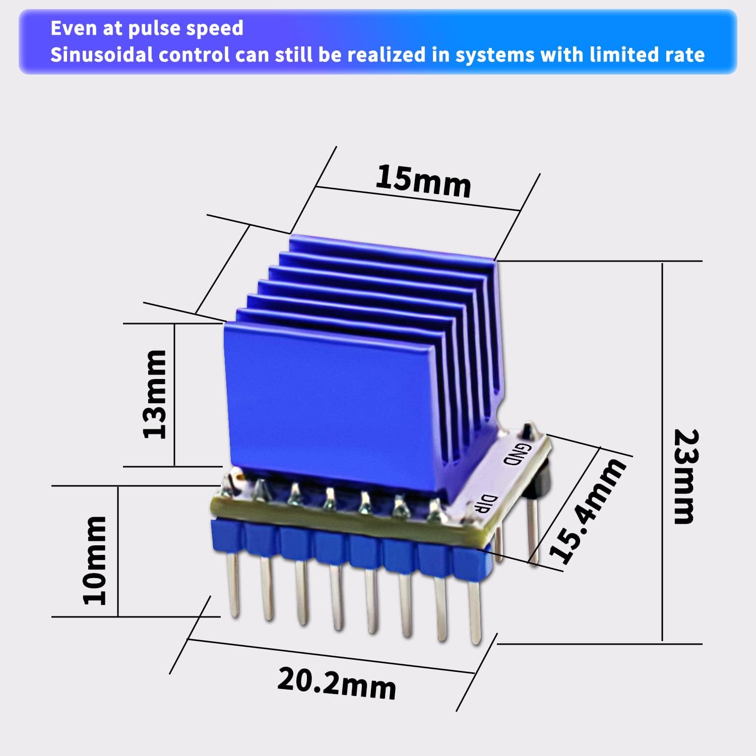 TMC2208 Stepper Motor Driver for 3D Printers with Heat Sink and screwdriver | 1.4A ultra quiet V1.2 module