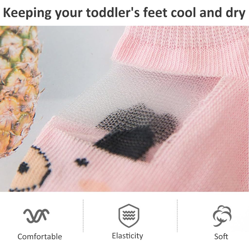 SNOWIE SOFT Baby Ankle Socks for Toddlers with Soft Elastic Band and 90% Cotton | 5 Pairs