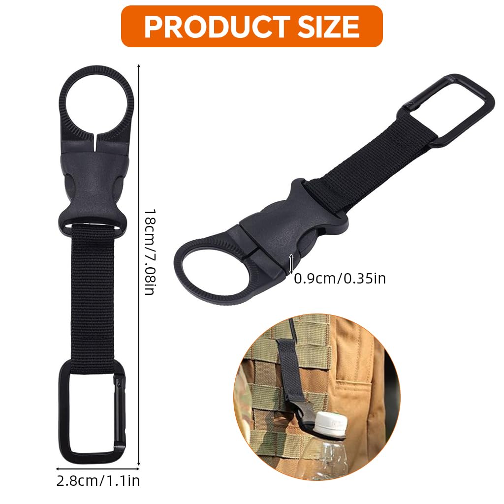Proberos Water Bottle Grip for Hiking and Travel with Screw Lock Carabiner | 1680D Nylon