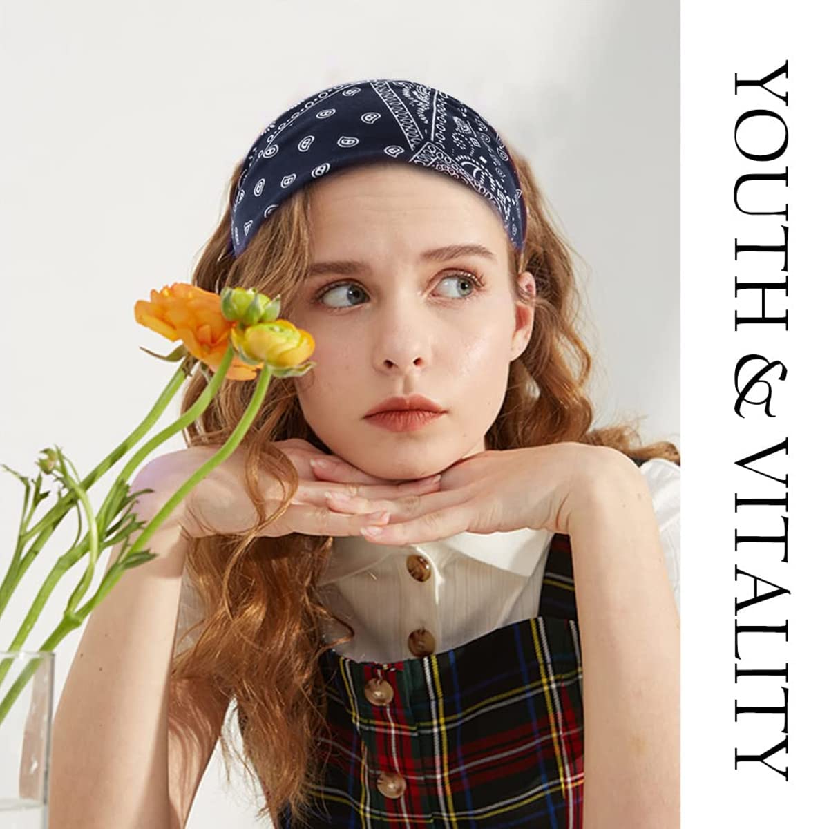 Optifit Wide Headbands for Women featuring Boho Floral Print | Pack of 4 and 3PCS