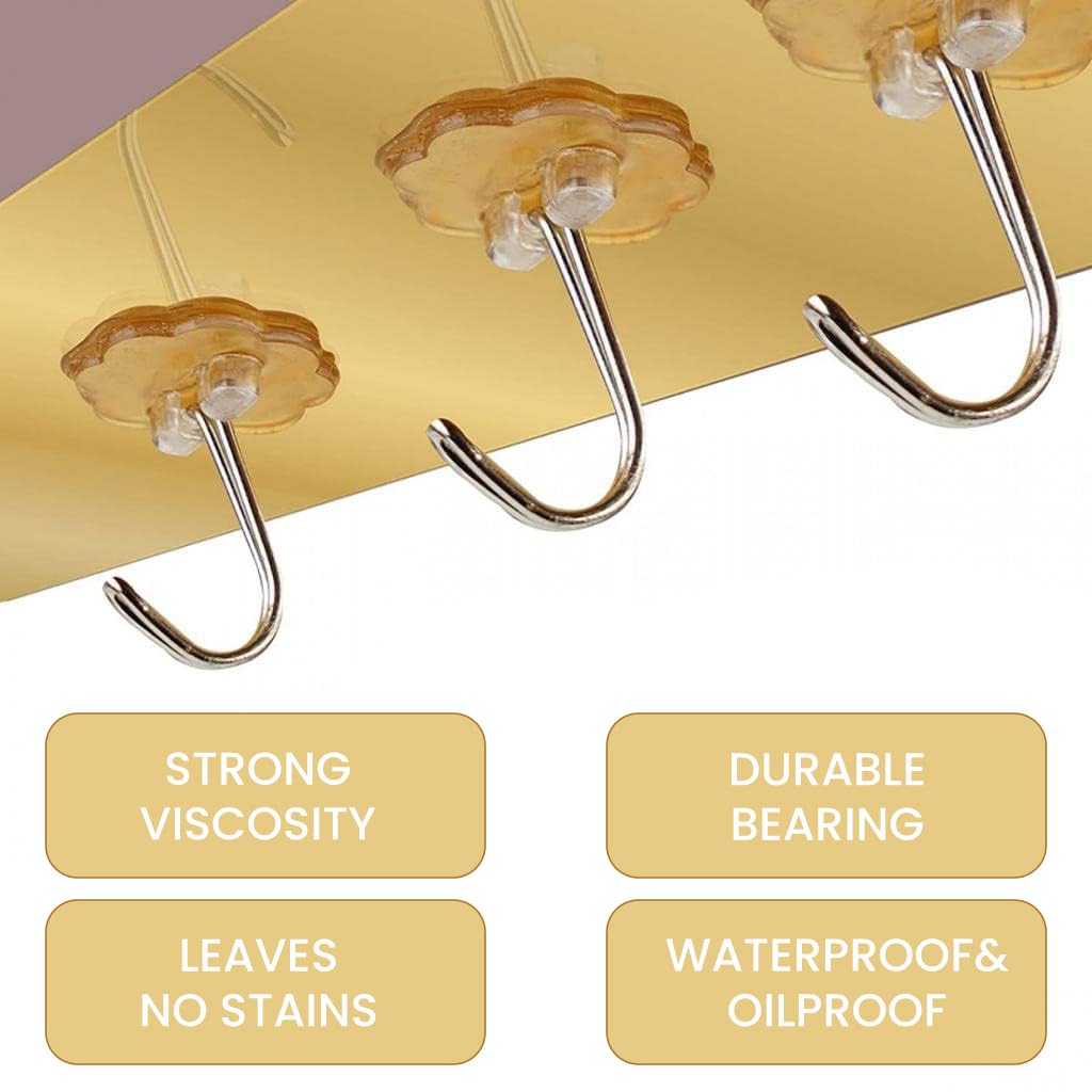 Zibuyu 6-in-1 Self-Adhesive Wall Hook Strip for Kitchen and Bathroom | No-Drill Organizer
