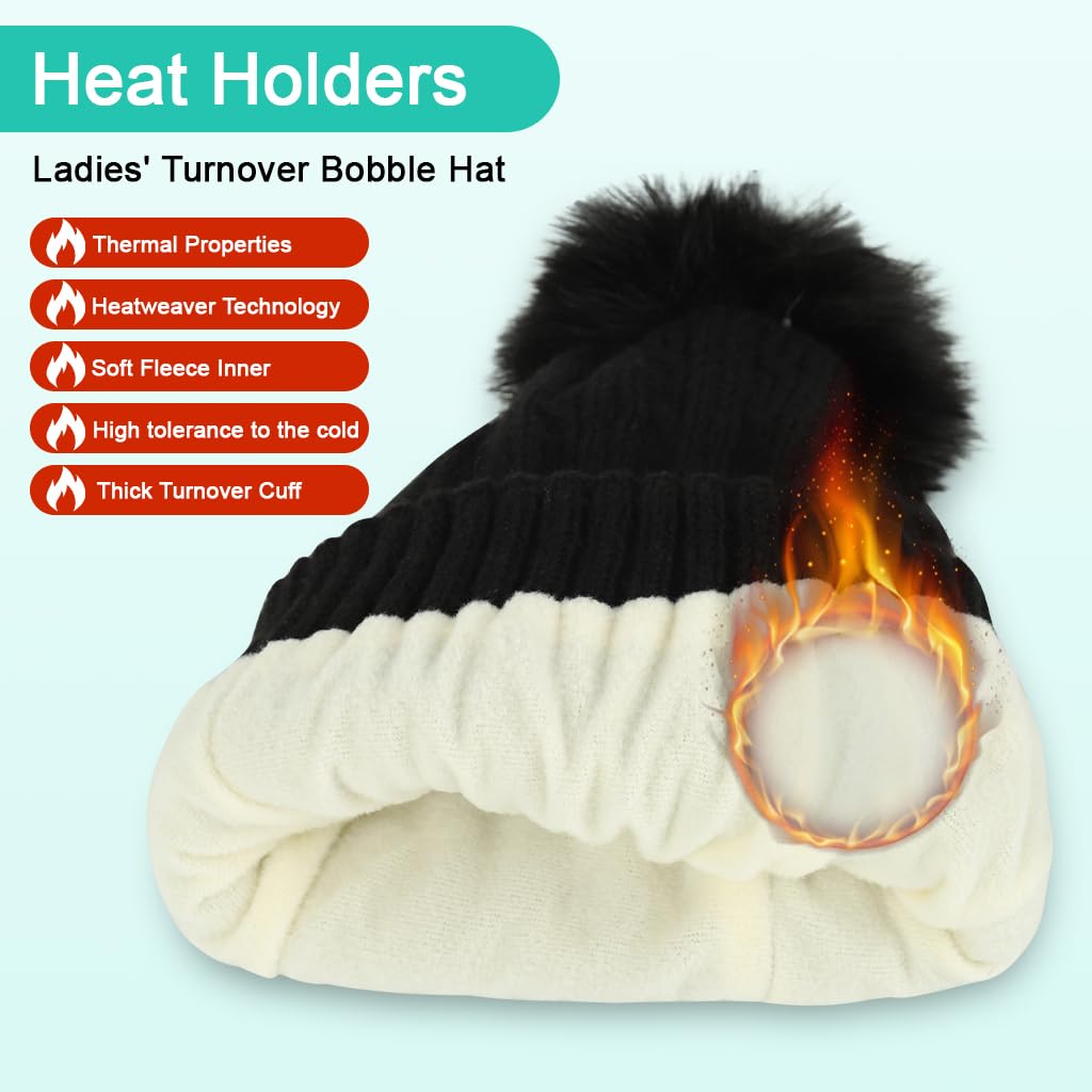 Zibuyu Winter Caps for Women with Thick Wool Yarn and Pom Pom | Warm Ear Coverage Beanie