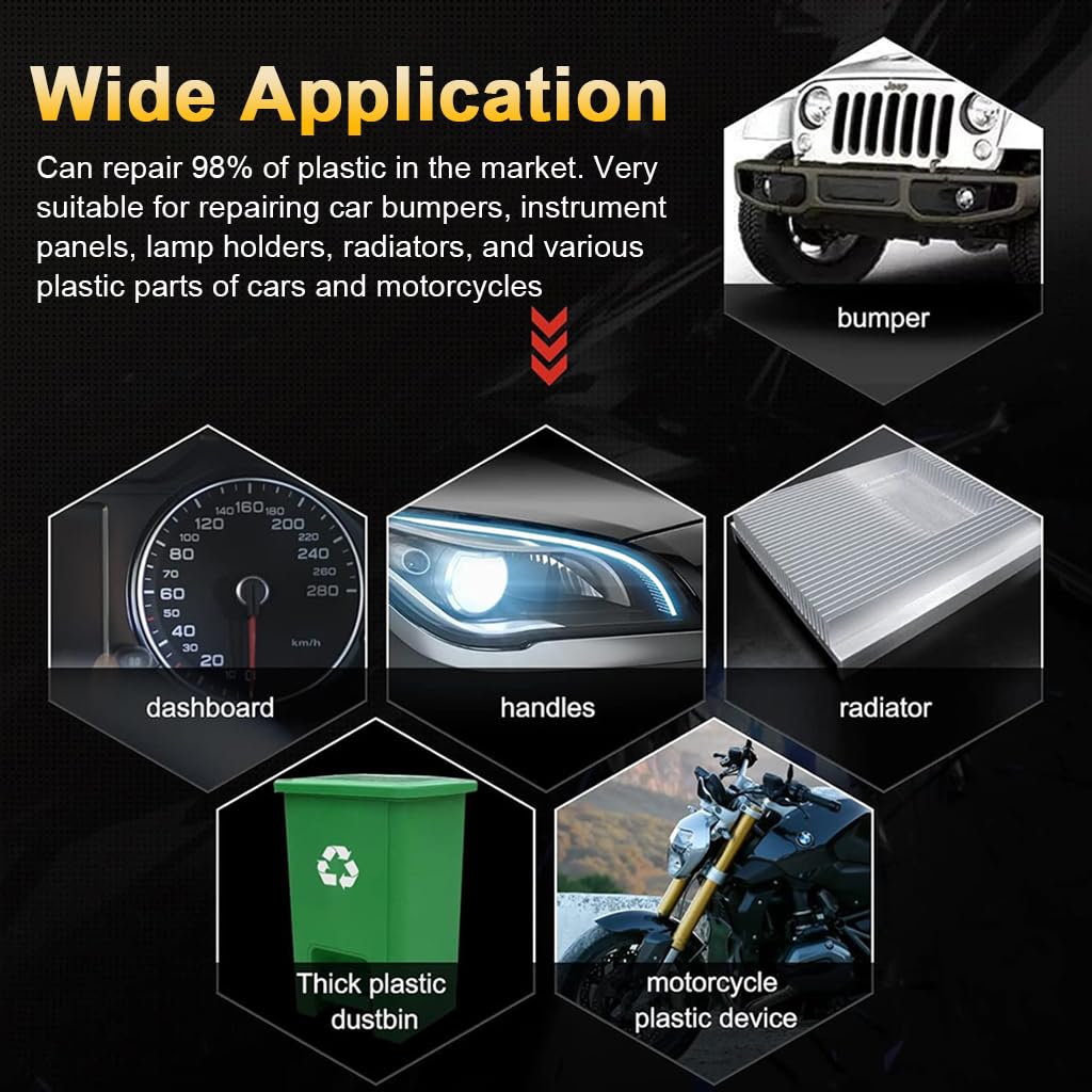 Serplex Plastic Welder for Car Bumper and Kayak Repair with 200 pcs Staples | Rapid Heat-Up 100W Kit