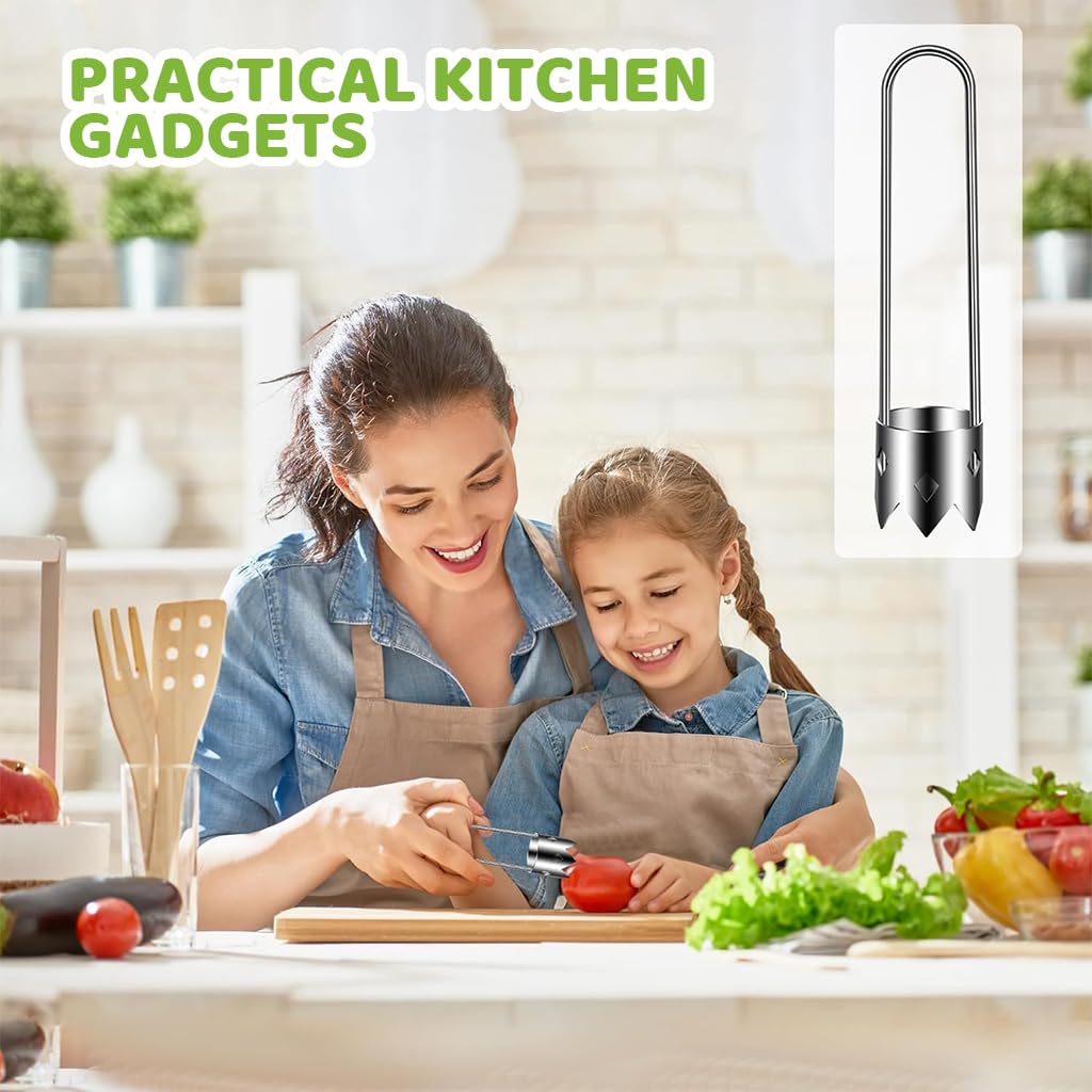 HASTHIP Bell Pepper Seed Corer for Easy Core Removal featuring Serrated Teeth and 304 Stainless Steel | 1 Pack Kitchen Tool