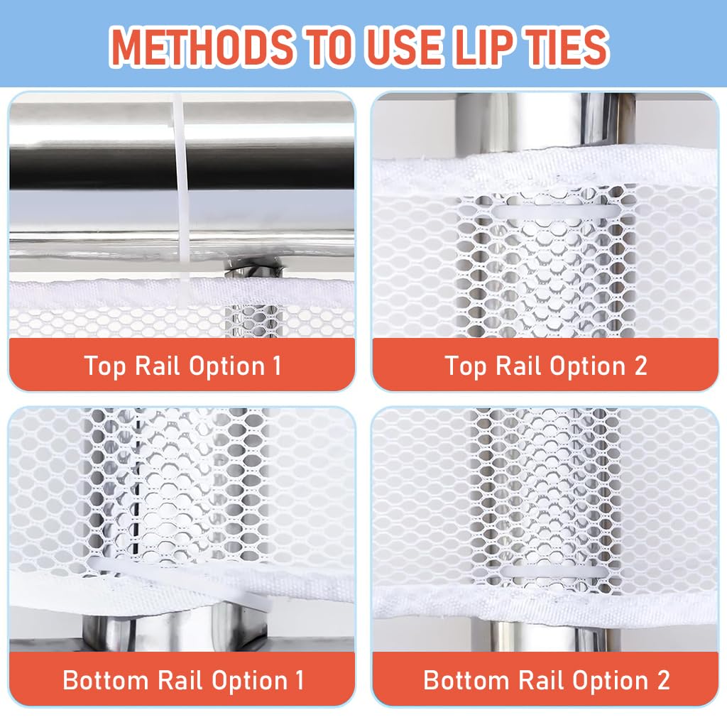 SNOWIE SOFT Baby Safety Net for Stairs and Balconies with 20 Zip Ties | 9.8 ft x 3.3 ft Polyester