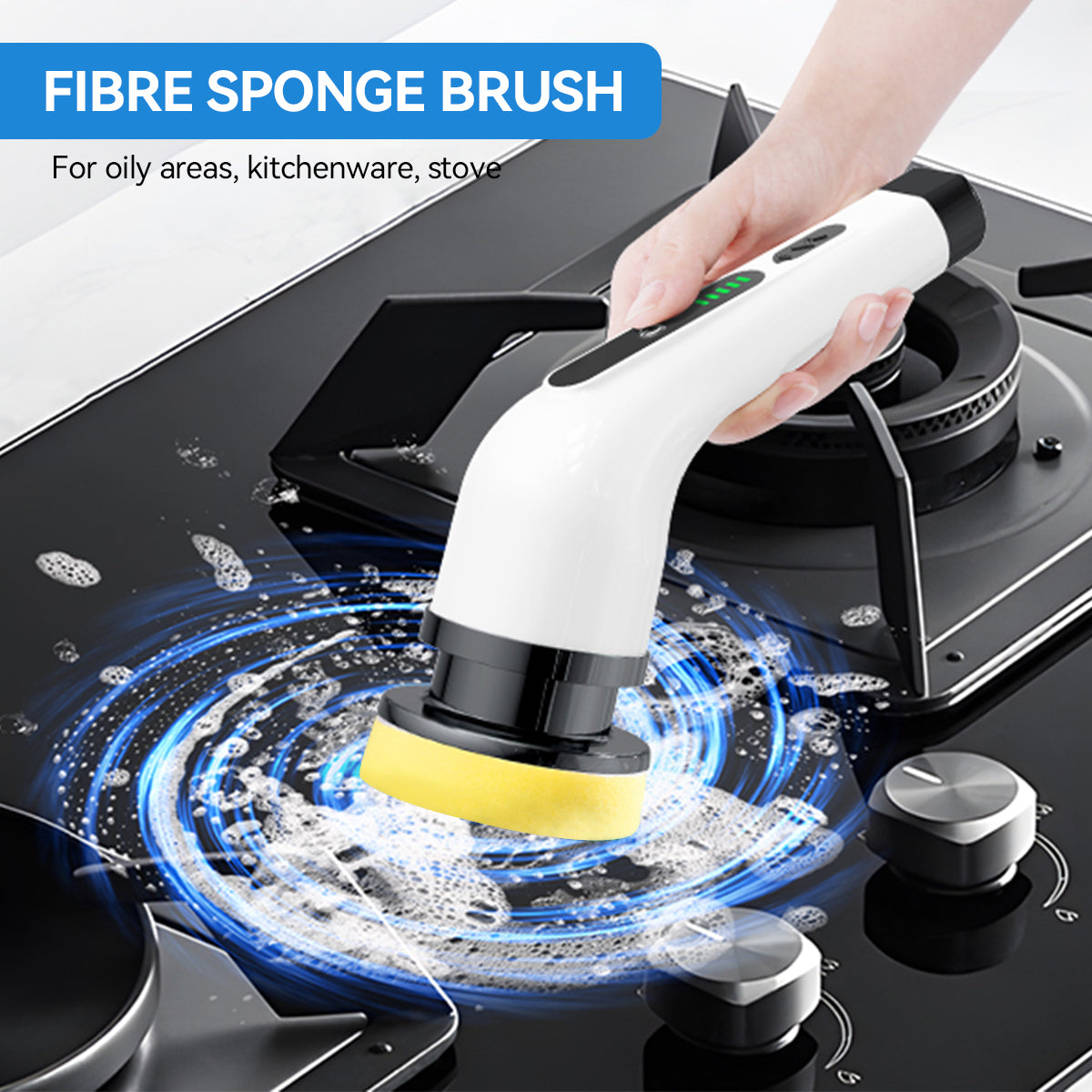 Supvox 9Pcs Drill Brush for Electric Spin Brush, Universal Drill Brush Attachments, Include Scrubber Scouring Pads Cleaning Kit, Car Drill Brushes for Cleaning, Floor, Bathroom, Tile (Only Brush Set)