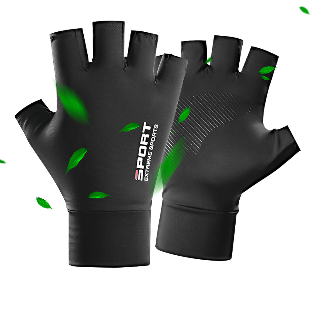 Proberos Fingerless Riding Gloves Compression Sport Gloves Fitness Gloves Breathable Summer Gloves Anti-slip Palm Fashion Unisex Summer Gloves for Rock Climbing, Hiking, Fishing, Cycling, Workout