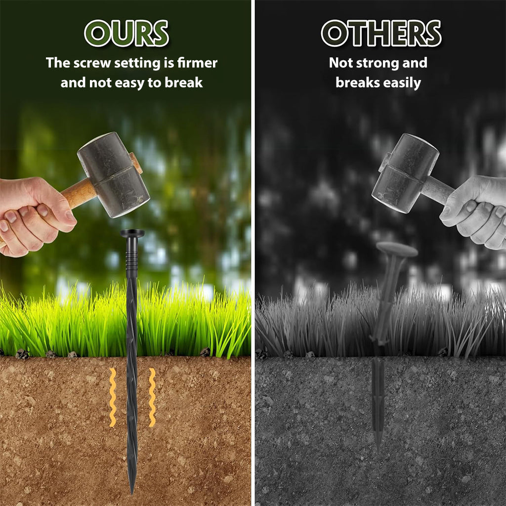 HASTHIP 30 Pcs Garden Stakes Landscape Staples for Securing Landscape Fabric, Outdoor Heavy Duty Tent Stakes, Multi Camping Windproof Nails, Plastic Ground Stakes Staples Securing Pegs (7.87 In)