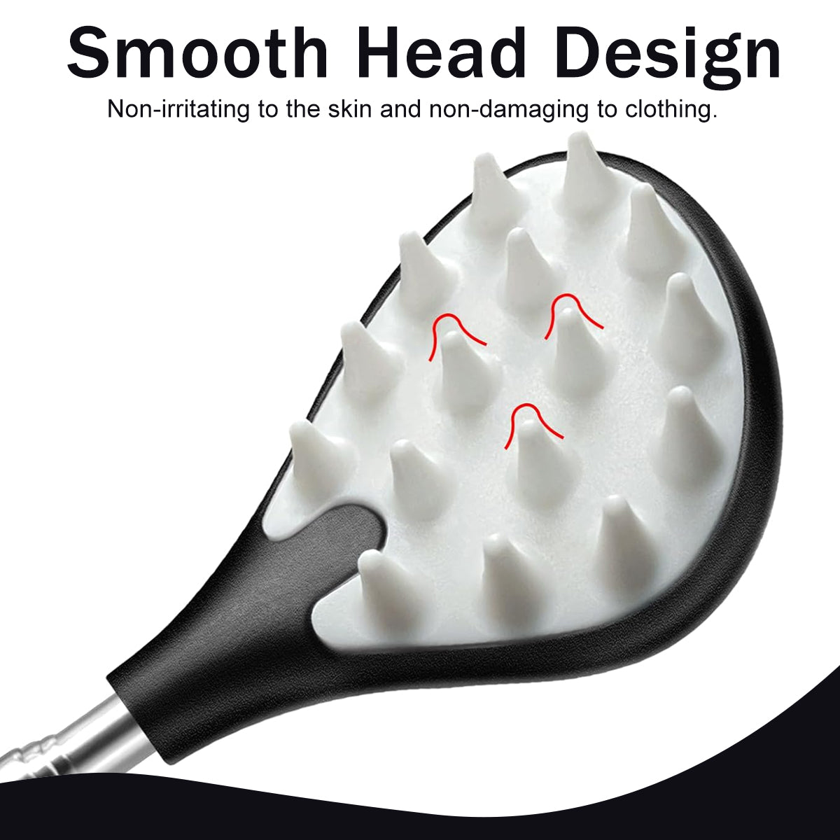 HANNEA Extendable Back Scratcher, Portable Telescoping Metal Back Scratchers with Frosted Texture Handle, Upgraded Metal Stainless Steel Telescoping Back Scratcher Tool