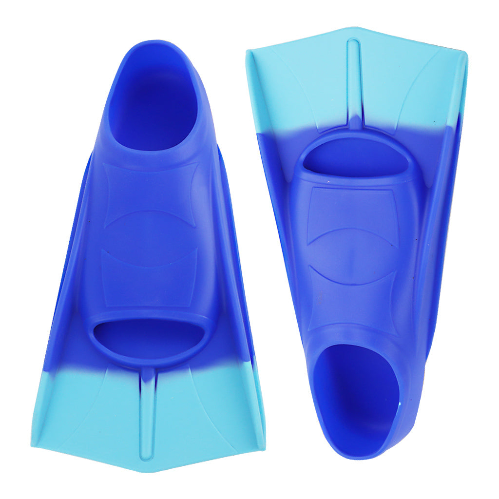 Proberos Kids Swim Fins, Short Kids Fins Silicone Pool Swimming Flippers Beginners Swim Fins for Kicking Skill Improvement and Pool Lap Swimming Training for Girls Boys, XXS, 36.5x19.5cm