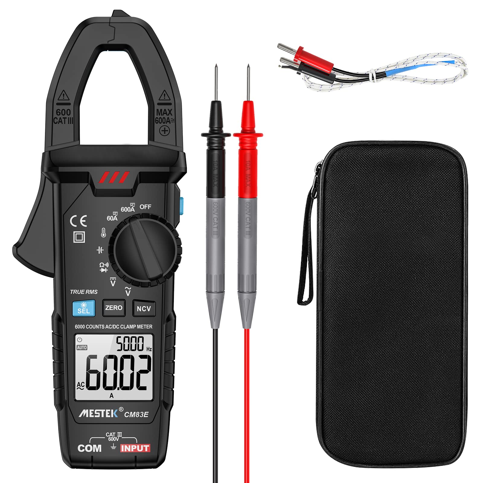 Verilux® Multimeter Digital Clamp Meter AC DC Digital Voltmeter Auto-ranging NCV Amp Ohm Volt Meter Measures AC Current, AC/DC Voltage, Capacitance, Resistance, Diodes, Continuity Frequency Electrican Tools