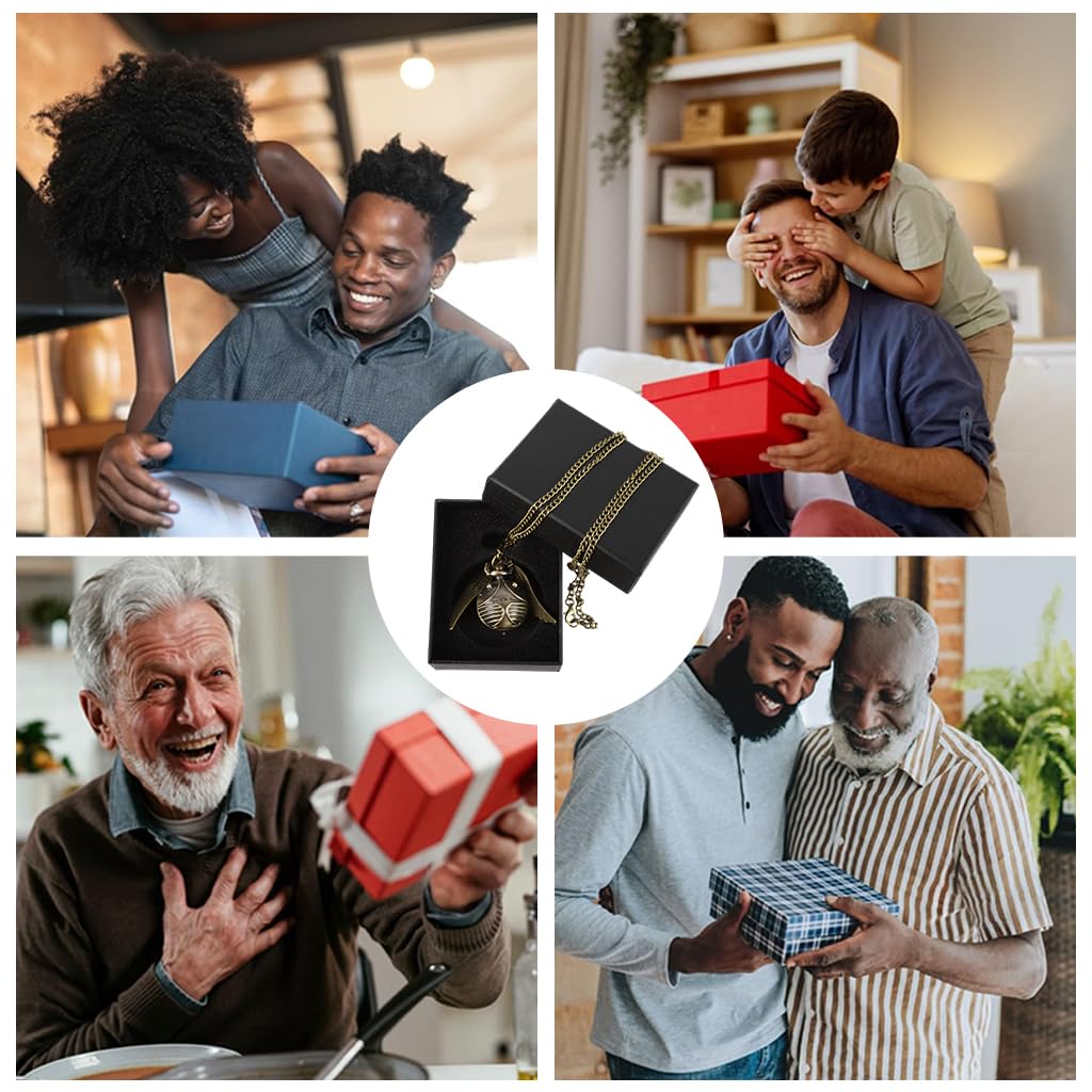 SANNIDHI Pocket Watch Vintage Quartz Analog with Chain Necklace for Men and Women