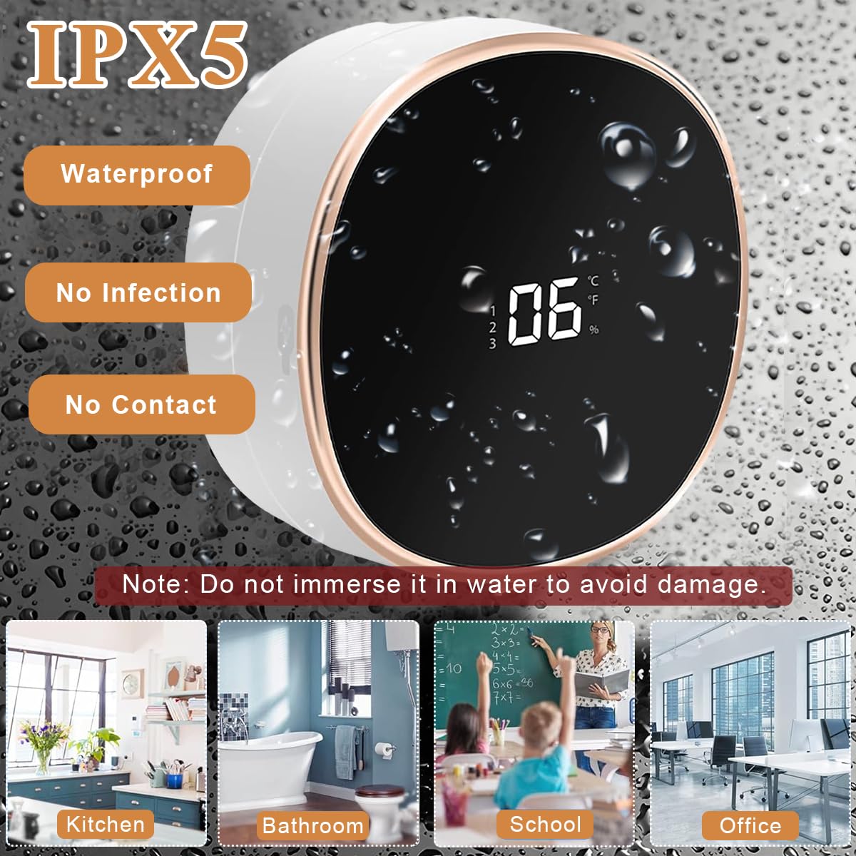 HASTHIP Soap Dispenser for Bathroom with 280ml Capacity and 3 Adjustable Bubble Levels | Automatic Foaming Sensor Design