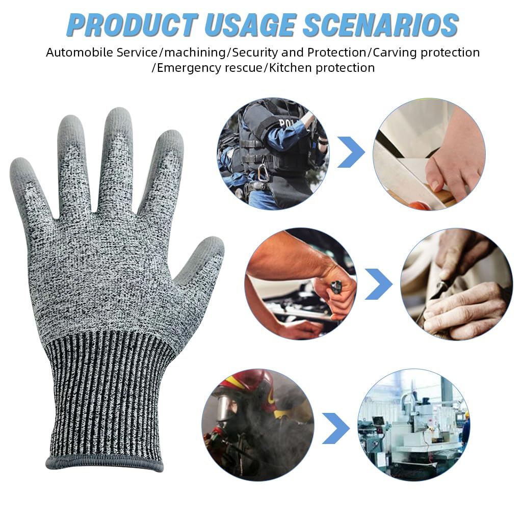 Serplex Cut Resistant Gloves Level 5 Protection for Work and Food Handling | HPPE Material with Micro Foam Grip