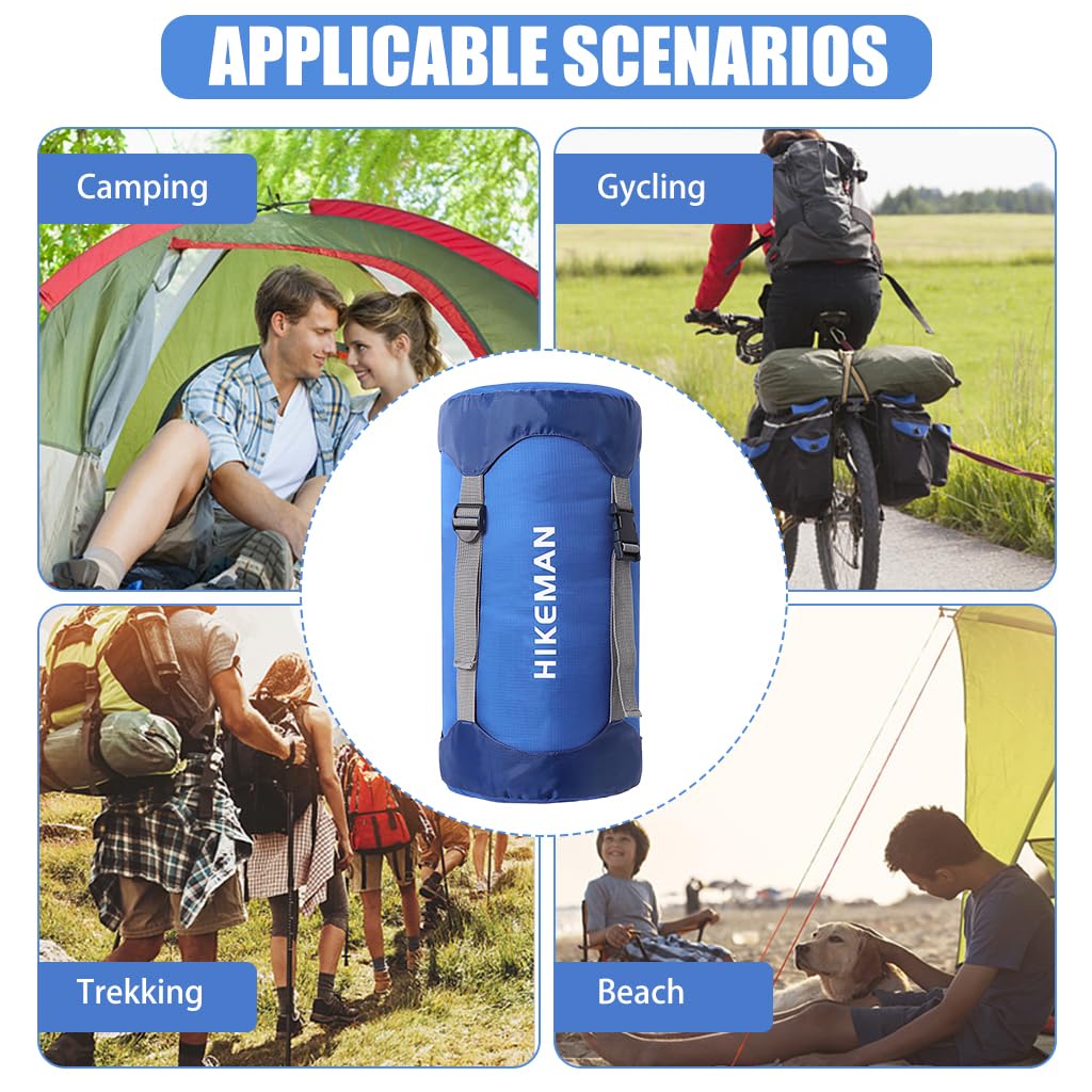 Proberos Compression Sack for Camping and Travel featuring 40D Silnylon Ripstop Material | Waterproof Drawstring Bag