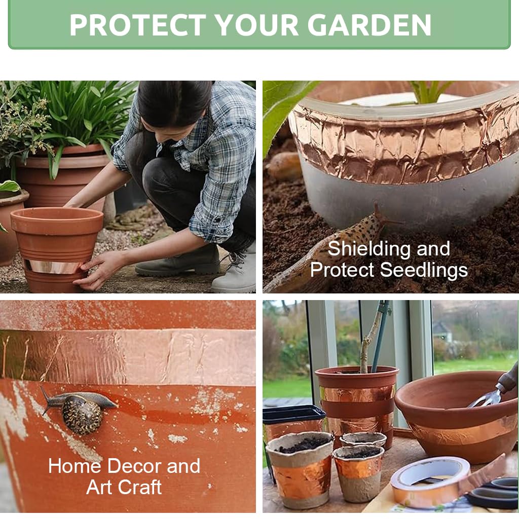 HASTHIP Copper Foil Tape for Electromagnetic Shielding with Self-Adhesive Backing 2cm x 20m