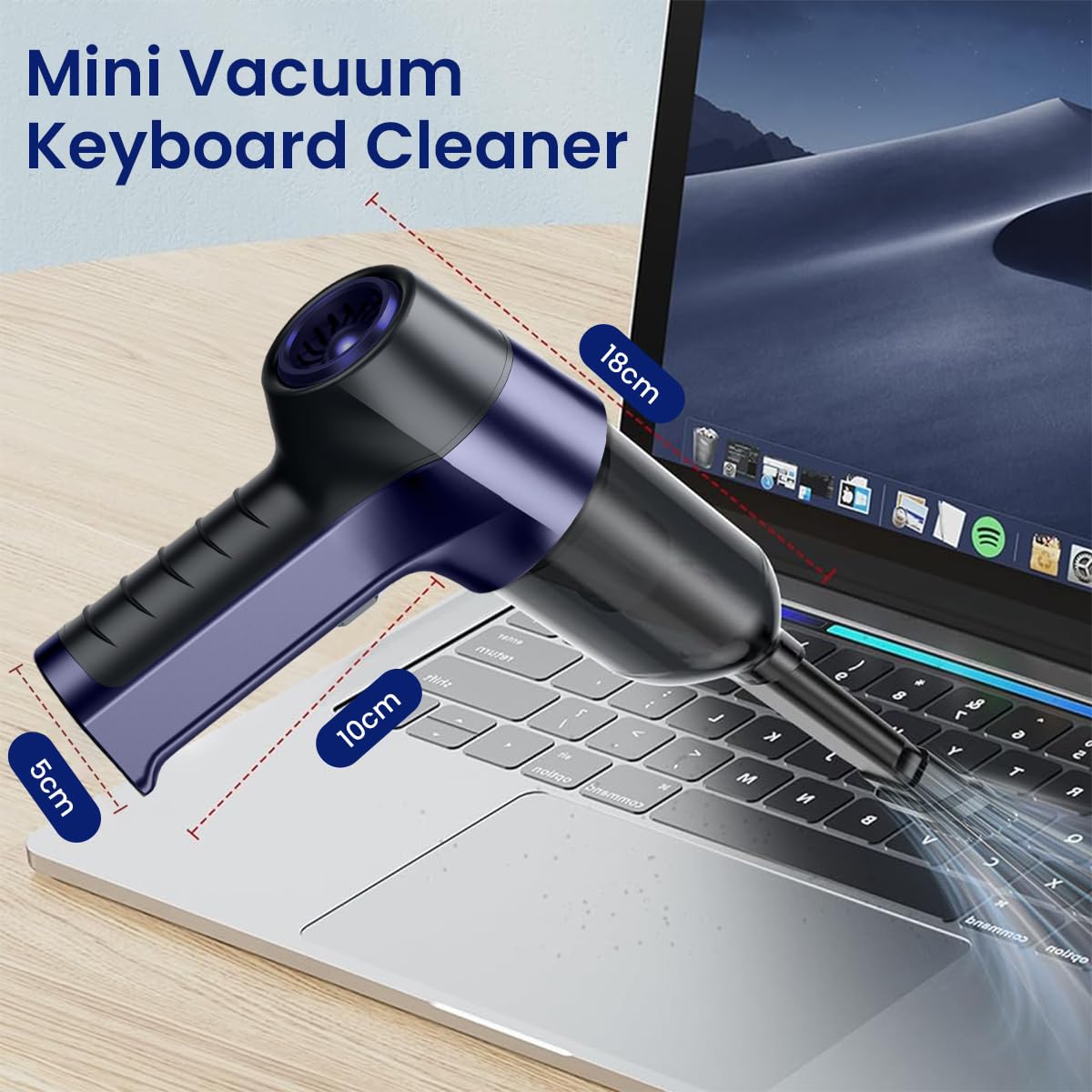 ZORBES Cordless Car Vacuum Cleaner for Home and Auto with 6000Pa Power and HEPA Filter
