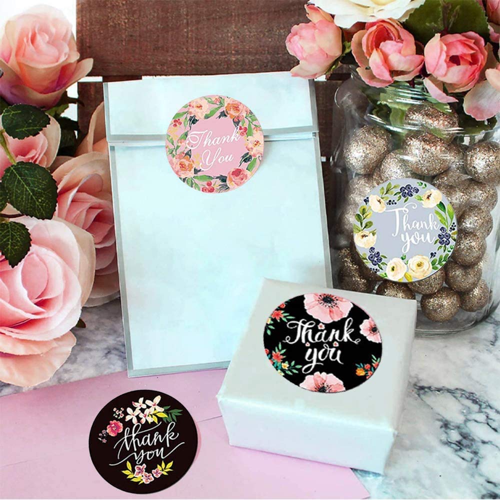 HA STHIP Thank You Stickers for Small Business with Strong Adhesion 500 Pcs 1.5 in | Ideal for Gifts and Packaging