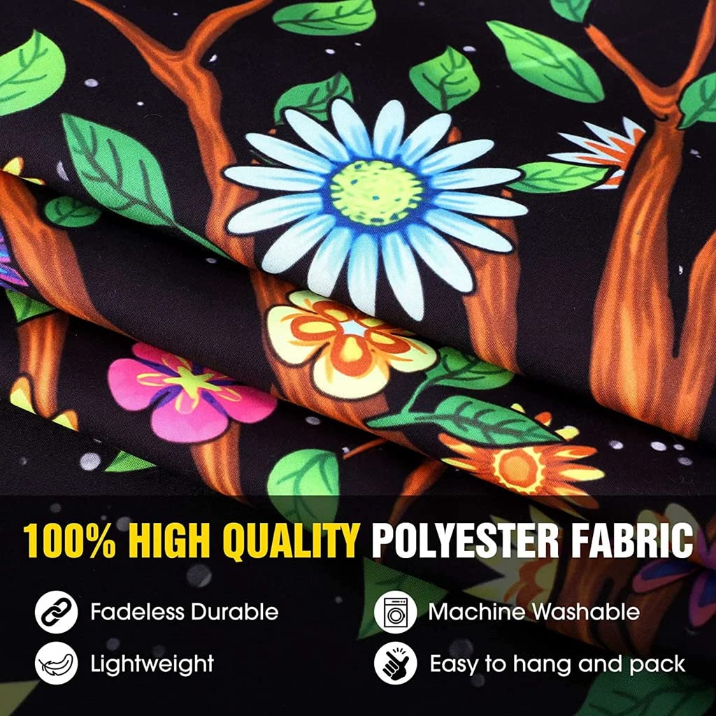 HASTHIP Ultraviolet Rays Tapestry for Bedroom Decor featuring UV Reactive Ink 51×59 in Polyester | Tree of Life Pattern