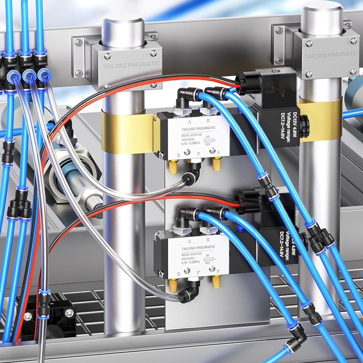 Serplex Air Hose Fittings Kit for 6mm Tube with Quick Connect Push In Design | 40 Pcs Set