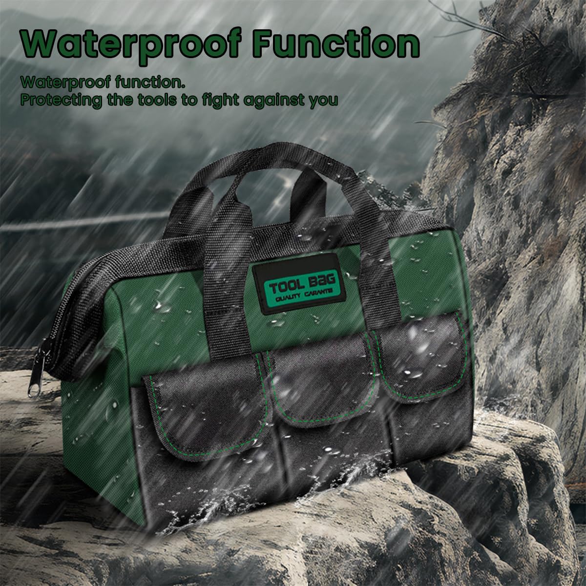 Serplex Tool Bag for Electricians and Plumbers with 8 Pockets 33x21x25 cm | 1680D Oxford Base