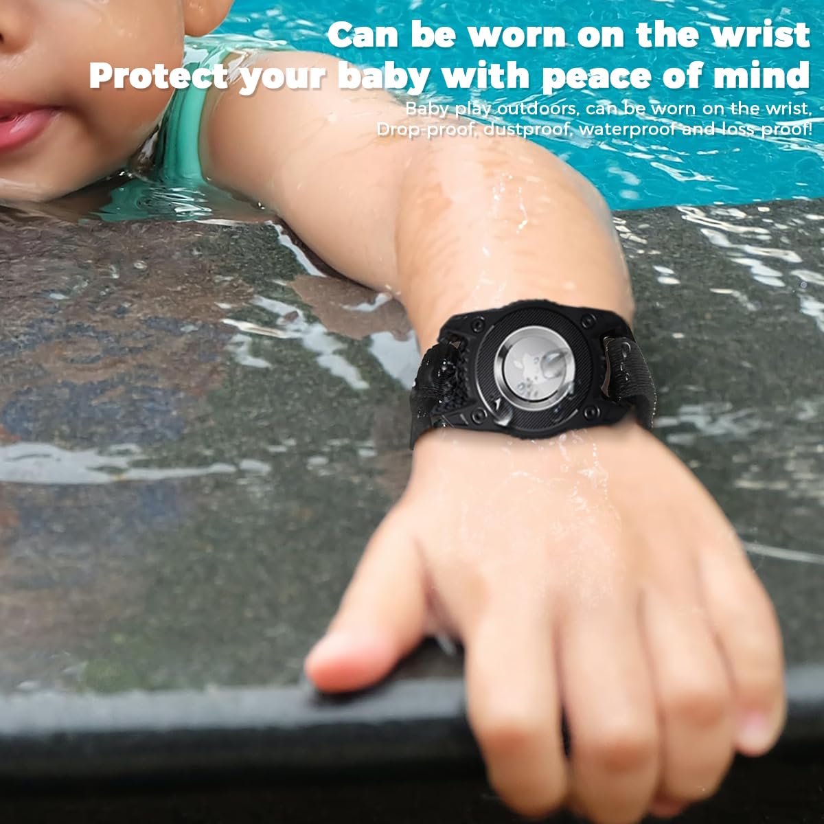 ZORBES Airtag Case for Dog Collar with IPX8 Waterproof Seal and Screw-Lock TPU Design