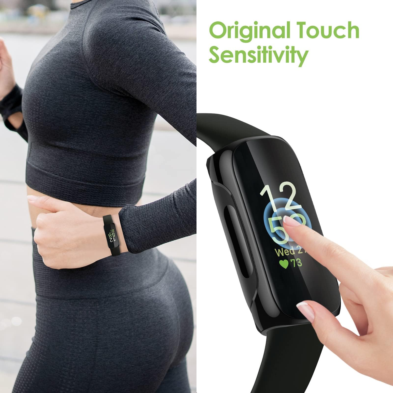 ZORBES Fitbit Inspire 3 Case Cover with Soft TPU All Around Protection | 3 Pack Transparent Shell