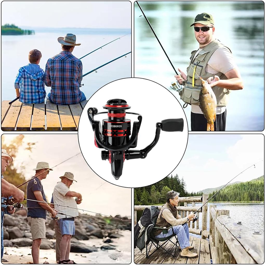 Proberos Fishing Reel for Lure Angling with 13kg Drag Force and CNC Aluminum Spool | Rubber Grip Handle