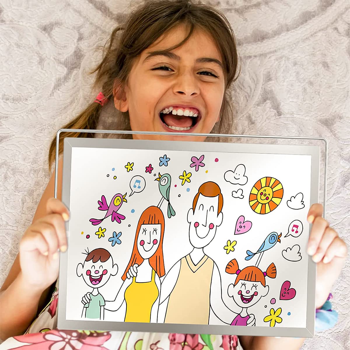 ZIBUYU White Board for Home and Office with 360° Rotatable Double Sides and Aluminum Stand | 10 in Memo and To Do List Dry Erase Board