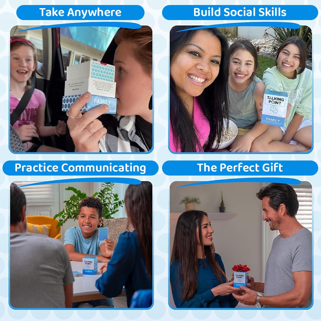 PATPAT Conversation Cards for Family Bonding with 200 Prompts | Fun Talk for Kids and Adults