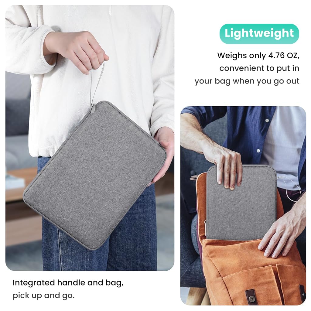 ZORBES Tablet Travel Bag for iPad featuring 10.9 in fit with waterproof zipper and mesh pocket | Grey