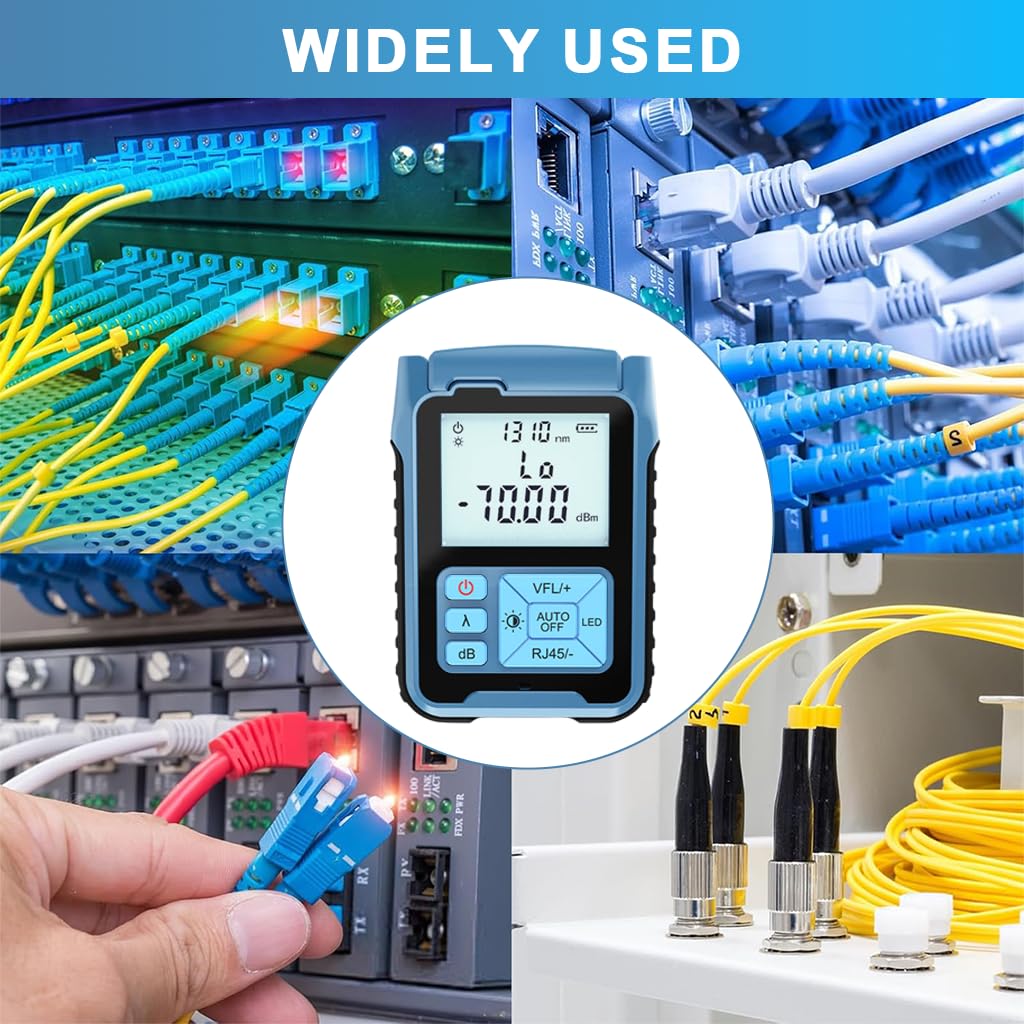 Serplex Optic Power Meter for Fiber Testing with LED Light and 7 Calibrated Wavelengths
