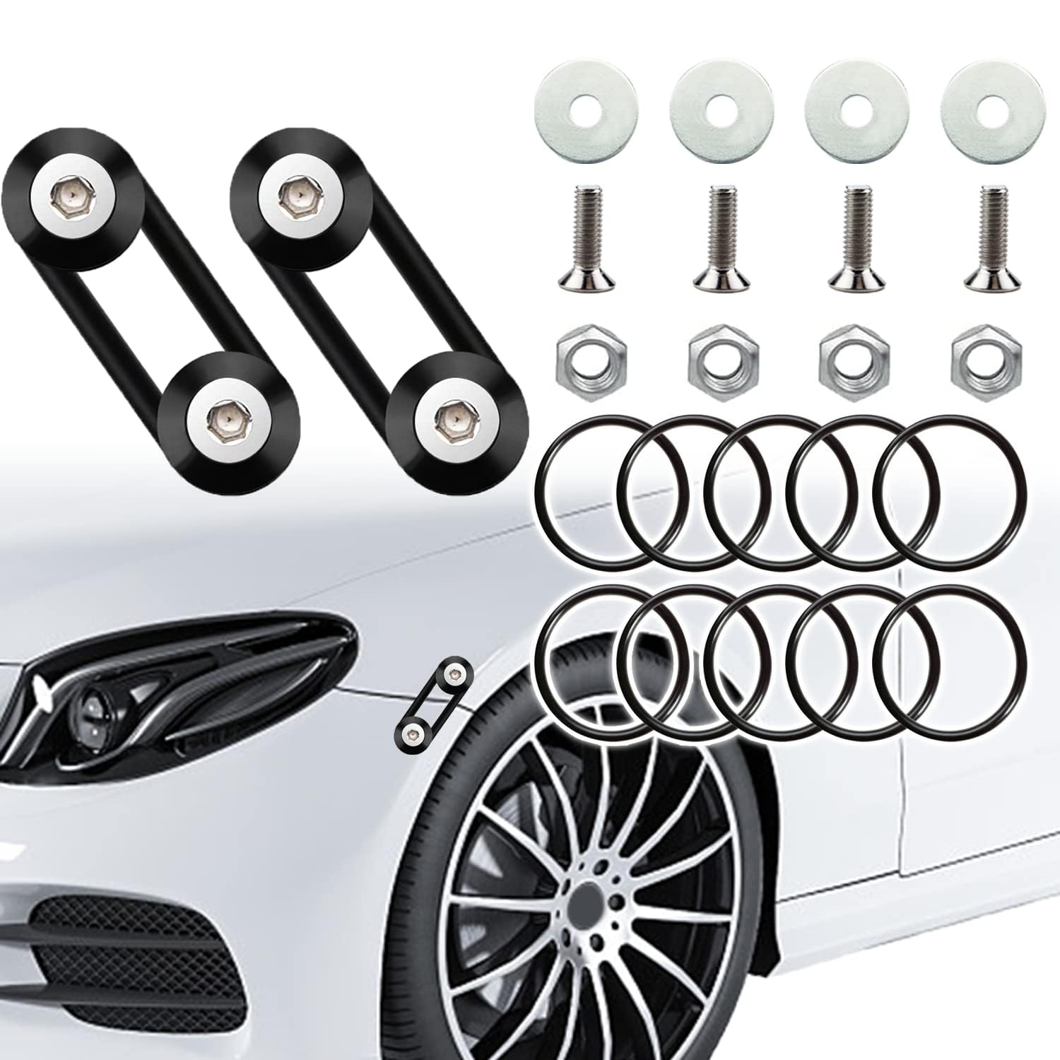 STHIRA Bumper Quick Release for Car Bumper with Stainless Steel Screws and 2 NBR O-Rings | Universal Fit
